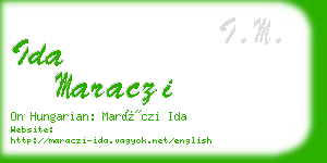 ida maraczi business card